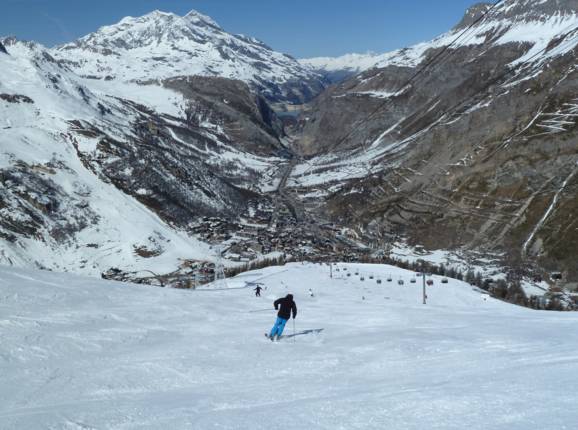 Abfahrt Solaise in Val d´Isère