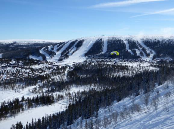 Blick von Hundfjället nach Tandådalen